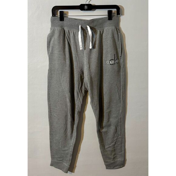 Calvin Klein Men’s Gray Joggers Sweatpants Size M — Drawstring CK Logo - Picture 1 of 5